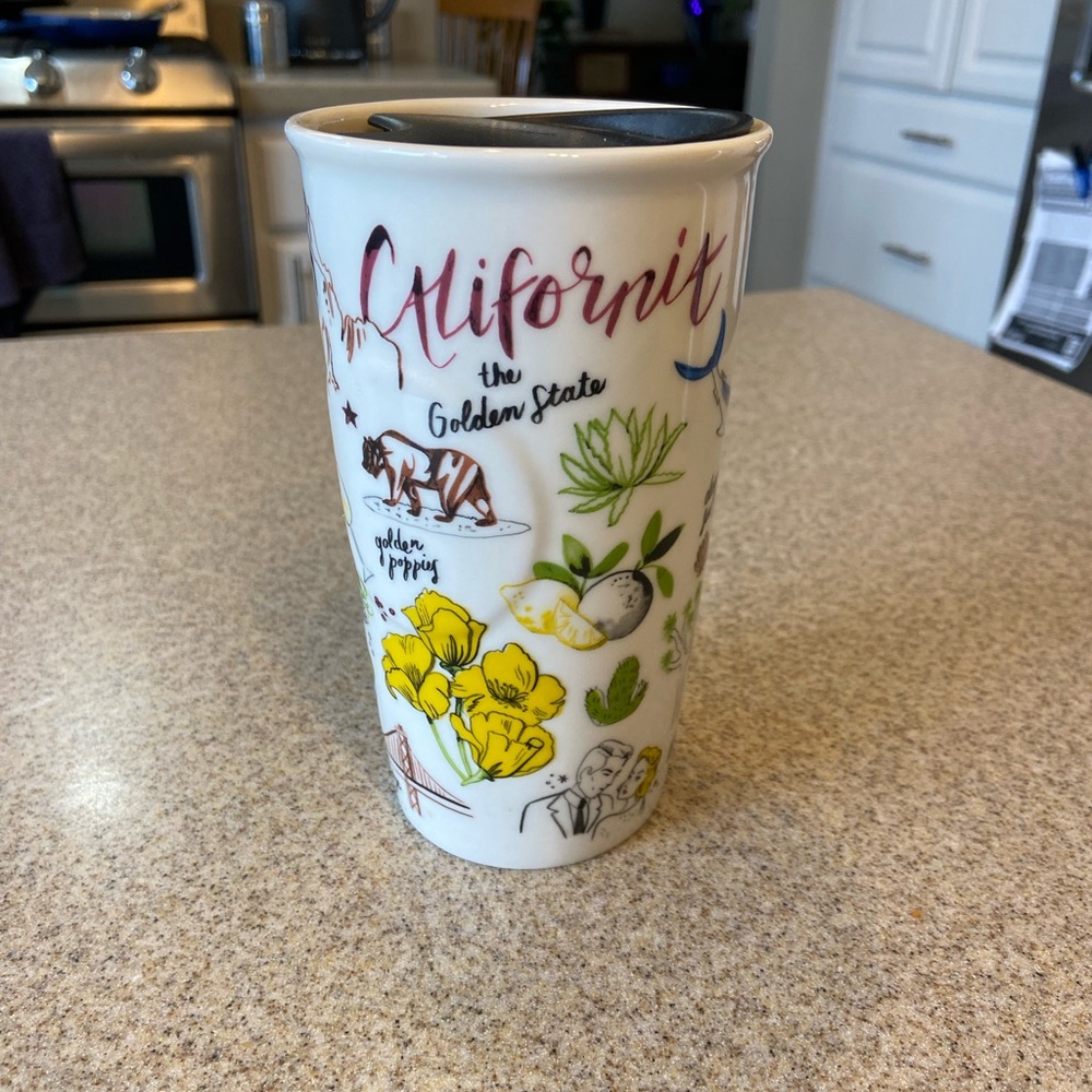 Starbucks California - The Golden State - Ceramic 10oz Travel Mug with Lid